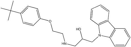 1-[2-(4-tert-butylphenoxy)ethylamino]-3-carbazol-9-ylpropan-2-ol Struktur