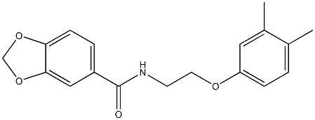 N-[2-(3,4-dimethylphenoxy)ethyl]-1,3-benzodioxole-5-carboxamide Struktur