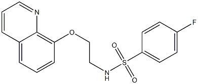 4-fluoro-N-(2-quinolin-8-yloxyethyl)benzenesulfonamide Struktur