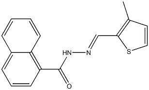 N-[(E)-(3-methylthiophen-2-yl)methylideneamino]naphthalene-1-carboxamide Struktur