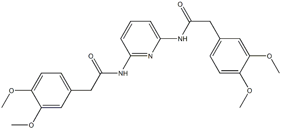 2-(3,4-dimethoxyphenyl)-N-[6-[[2-(3,4-dimethoxyphenyl)acetyl]amino]pyridin-2-yl]acetamide Struktur