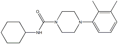 N-cyclohexyl-4-(2,3-dimethylphenyl)piperazine-1-carboxamide Struktur