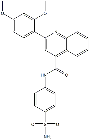 2-(2,4-dimethoxyphenyl)-N-(4-sulfamoylphenyl)quinoline-4-carboxamide Struktur