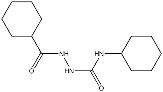 1-(cyclohexanecarbonylamino)-3-cyclohexylurea Struktur