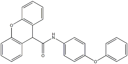 N-(4-phenoxyphenyl)-9H-xanthene-9-carboxamide Struktur