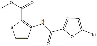 methyl 3-[(5-bromofuran-2-carbonyl)amino]thiophene-2-carboxylate Struktur