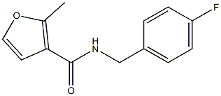 N-[(4-fluorophenyl)methyl]-2-methylfuran-3-carboxamide Struktur