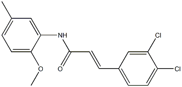 (E)-3-(3,4-dichlorophenyl)-N-(2-methoxy-5-methylphenyl)prop-2-enamide Struktur