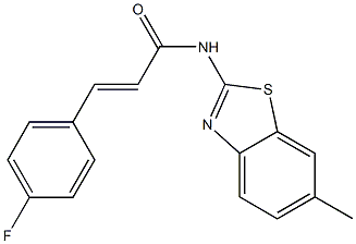 (E)-3-(4-fluorophenyl)-N-(6-methyl-1,3-benzothiazol-2-yl)prop-2-enamide Struktur