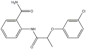 2-[2-(3-chlorophenoxy)propanoylamino]benzamide Struktur