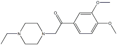 2-(3,4-dimethoxyphenyl)-1-(4-ethylpiperazin-1-yl)ethanone Struktur