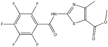 methyl 4-methyl-2-[(2,3,4,5,6-pentafluorobenzoyl)amino]-1,3-thiazole-5-carboxylate Struktur