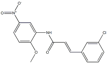 (E)-3-(3-chlorophenyl)-N-(2-methoxy-5-nitrophenyl)prop-2-enamide Struktur