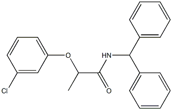 N-benzhydryl-2-(3-chlorophenoxy)propanamide Struktur