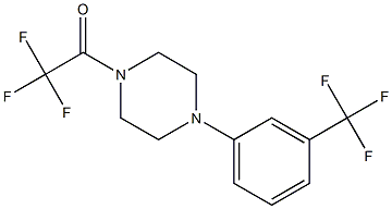 2,2,2-trifluoro-1-[4-[3-(trifluoromethyl)phenyl]piperazin-1-yl]ethanone Struktur