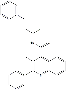 3-methyl-2-phenyl-N-(4-phenylbutan-2-yl)quinoline-4-carboxamide Struktur