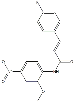 (E)-3-(4-fluorophenyl)-N-(2-methoxy-4-nitrophenyl)prop-2-enamide Struktur