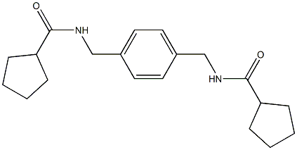 N-[[4-[(cyclopentanecarbonylamino)methyl]phenyl]methyl]cyclopentanecarboxamide Struktur