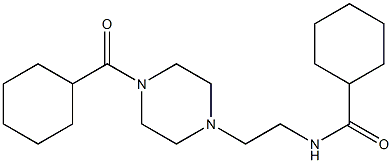 N-[2-[4-(cyclohexanecarbonyl)piperazin-1-yl]ethyl]cyclohexanecarboxamide Struktur