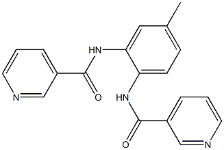 N-[4-methyl-2-(pyridine-3-carbonylamino)phenyl]pyridine-3-carboxamide Struktur