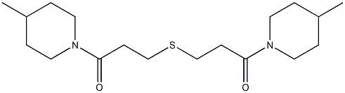 1-(4-methylpiperidin-1-yl)-3-[3-(4-methylpiperidin-1-yl)-3-oxopropyl]sulfanylpropan-1-one Struktur