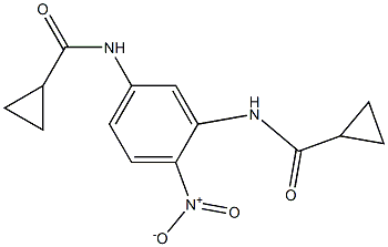 N-[3-(cyclopropanecarbonylamino)-4-nitrophenyl]cyclopropanecarboxamide Struktur