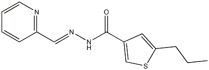 5-propyl-N-[(E)-pyridin-2-ylmethylideneamino]thiophene-3-carboxamide Struktur