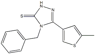 4-benzyl-3-(5-methylthiophen-3-yl)-1H-1,2,4-triazole-5-thione Struktur