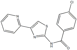 4-chloro-N-(4-pyridin-2-yl-1,3-thiazol-2-yl)benzamide Struktur