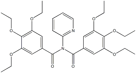 3,4,5-triethoxy-N-pyridin-2-yl-N-(3,4,5-triethoxybenzoyl)benzamide Struktur