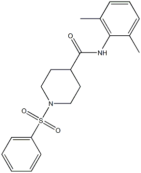 1-(benzenesulfonyl)-N-(2,6-dimethylphenyl)piperidine-4-carboxamide Struktur