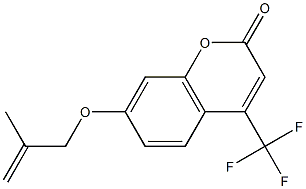 7-(2-methylprop-2-enoxy)-4-(trifluoromethyl)chromen-2-one Struktur