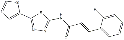 (E)-3-(2-fluorophenyl)-N-(5-thiophen-2-yl-1,3,4-thiadiazol-2-yl)prop-2-enamide Struktur