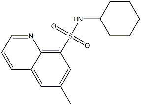 N-cyclohexyl-6-methylquinoline-8-sulfonamide Struktur