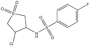 N-(4-chloro-1,1-dioxothiolan-3-yl)-4-fluorobenzenesulfonamide Struktur