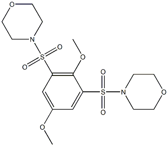 4-(2,5-dimethoxy-3-morpholin-4-ylsulfonylphenyl)sulfonylmorpholine Struktur