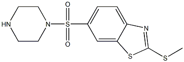 2-methylsulfanyl-6-piperazin-1-ylsulfonyl-1,3-benzothiazole Struktur