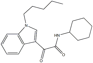 N-cyclohexyl-2-oxo-2-(1-pentylindol-3-yl)acetamide Struktur