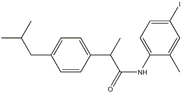 N-(4-iodo-2-methylphenyl)-2-[4-(2-methylpropyl)phenyl]propanamide Struktur