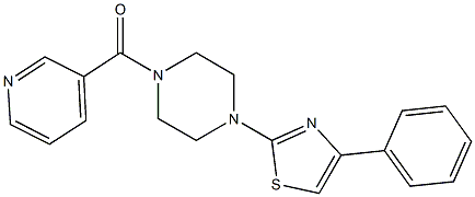 [4-(4-phenyl-1,3-thiazol-2-yl)piperazin-1-yl]-pyridin-3-ylmethanone Struktur