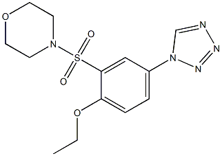 4-[2-ethoxy-5-(tetrazol-1-yl)phenyl]sulfonylmorpholine Struktur