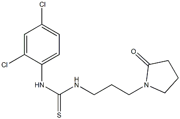 1-(2,4-dichlorophenyl)-3-[3-(2-oxopyrrolidin-1-yl)propyl]thiourea Struktur