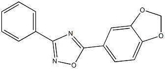 5-(1,3-benzodioxol-5-yl)-3-phenyl-1,2,4-oxadiazole Struktur