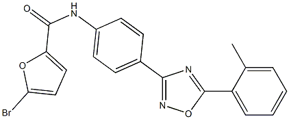 5-bromo-N-[4-[5-(2-methylphenyl)-1,2,4-oxadiazol-3-yl]phenyl]furan-2-carboxamide Struktur