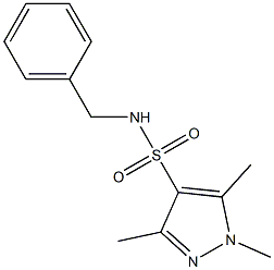 N-benzyl-1,3,5-trimethylpyrazole-4-sulfonamide Struktur