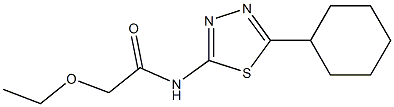 N-(5-cyclohexyl-1,3,4-thiadiazol-2-yl)-2-ethoxyacetamide Struktur