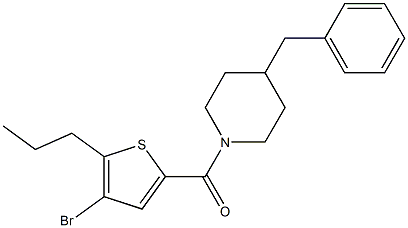 (4-benzylpiperidin-1-yl)-(4-bromo-5-propylthiophen-2-yl)methanone Struktur