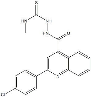 1-[[2-(4-chlorophenyl)quinoline-4-carbonyl]amino]-3-methylthiourea Struktur