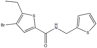 4-bromo-5-ethyl-N-(thiophen-2-ylmethyl)thiophene-2-carboxamide Struktur