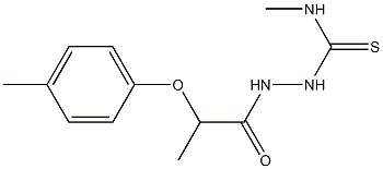 1-methyl-3-[2-(4-methylphenoxy)propanoylamino]thiourea Struktur